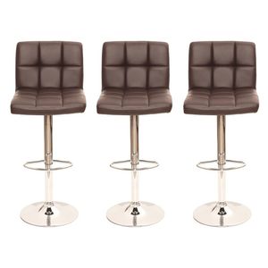 Kit 3 Banquetas Giratórias Gomos Marrom Marrom