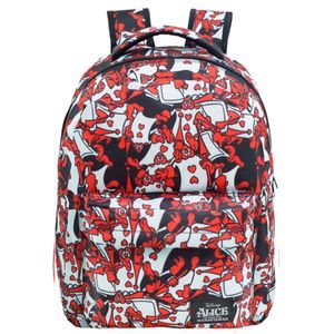 Mochila Alice No País Das Maravilhas T1 Vermelha - Xeryus