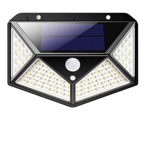 Luminária Solar 100 Leds Sensor Jardim á Prova D´ água