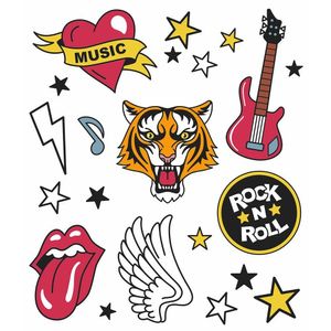 Tatuagem Temporária Infantil - Rock N Roll