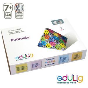 Quebra-cabeça Puzzle 3d Pirâmide - 144 Peças E Conexões