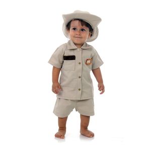 Fantasia Infantil - Safari Bebê - Tamanho P (1 Ano) - 10690 - Sulamericana