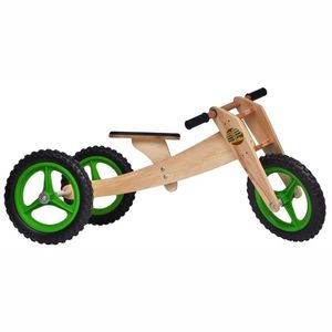 Bicicleta De Madeira Woodbike - 3 Estágios - Verde