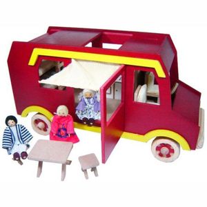 Trailer Com Acessórios - Madeira - Vermelho - Bohney