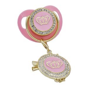 Chupeta Luxo Coroa Com Clipes De Corrente Bling Gpk396-04