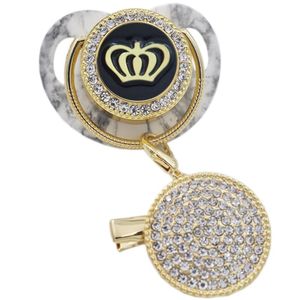 Chupeta Luxo Coroa Com Clipes De Corrente Bling Gpk454-04