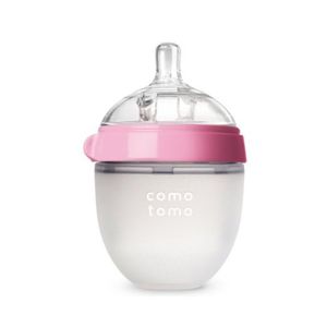 Mamadeira De Silicone Bebê Verde Rosa 1 Pink 150ml