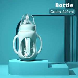 Mamadeira De Vidro Dupla Green 240ml