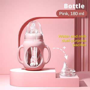 Mamadeira De Vidro Dupla Pink 180ml Cup Head
