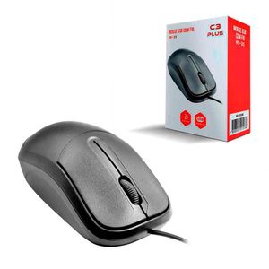 Mouse C3Tech C3Plus Ms-35Bk, Usb, 1000 Dpi, Preto