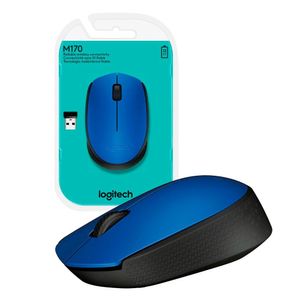 Mouse Logitech M170, Wireless, Azul E Preto - 910-004800