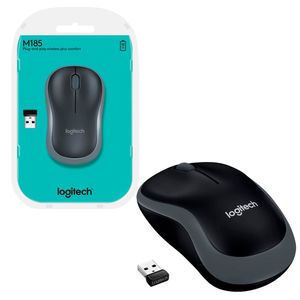 Mouse Logitech M185 Wireless Cinza 1000Dpi 2.4Ghz