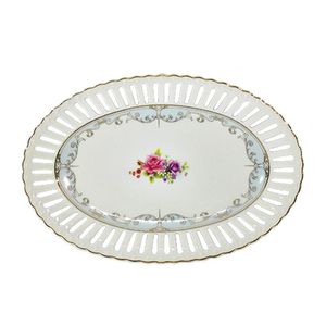 Travessa Oval Mon Cheri Em New Bone L25Xp17,5Xa2,3Cm Branco
