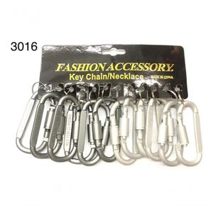 Kit 12 Chaveiro Mosquetão 3016 Metal Alumínio Fumê