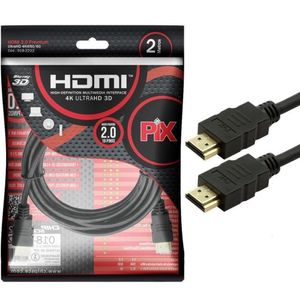 Cabo Hdmi Gold 2 Metros 4k Ultrahd Pix 018 2222
