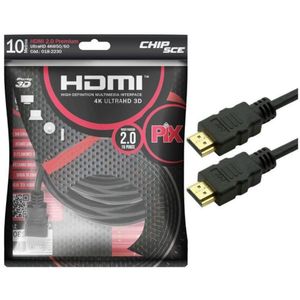 Cabo Hdmi 2 0 Gold 10 Metros 4k Ultrahd 19p Pix 018 2230