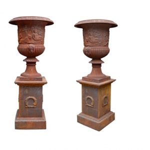 Vaso Romano Com Base Portuguesa Jardim Casa Alto Padrão