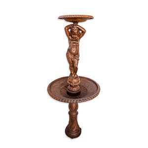 Chafariz Boneco 2 Bacias Base 160cm Ferro Fundido