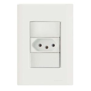Conjunto 4x2 Com 1 Tomada 2p+t 20 A 250 V Tramontina Giz Branco Tramontina
