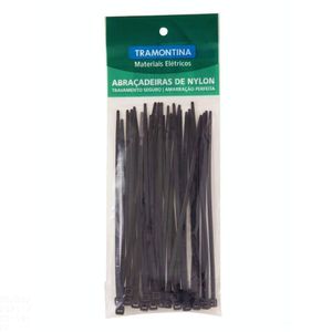 Abraçadeira De Nylon 400x4,8x1,5 Mm Tramontina Preta Tramontina