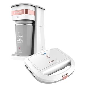 Kit Cadence Dream Rosé Gold Cafeteira E Sanduicheira 127v