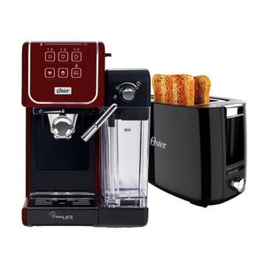 Kit Cafeteira Primalatte Touch Red E Torradeira Oster 127v
