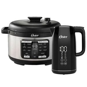 Kit Panela De Pressão Elétrica 5,7l E Chaleira Digital Oster 220V