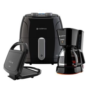 Kit Super Cook Cadence Fritadeira 3,8l Sanduicheira Cafeteira 220v