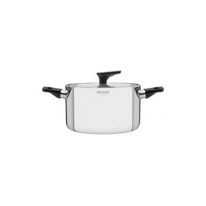 Caçarola Grano Baquelite Funda Aço Inox Corpo Triplo Tampa Alças De Baquelite 24 Cm 5,8 L