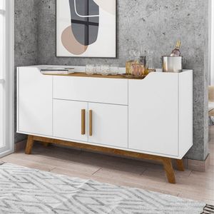 Balcão 4 Portas E Gaveta Revolution Branco Cinamomo