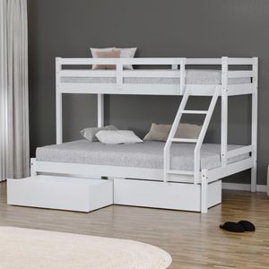 Beliche Casal/solteiro Slim Com 02 Gavetas Madeira Maciça Branco Housin