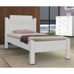 Cama Solteiro Pedro Branco