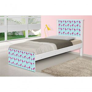 Cama Juvenil Barcelona Flamingos Com Colchão