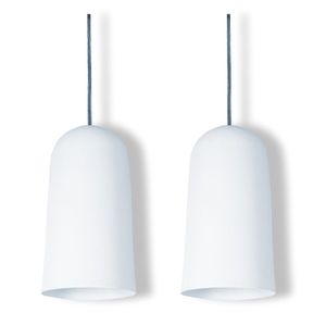 Pendente Copo Max Branco Kit Com 2