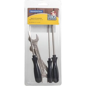 Kit De Ferramentas Com Chaves De Fenda E Chaves Fixas Para Uso Doméstico 5 Peças