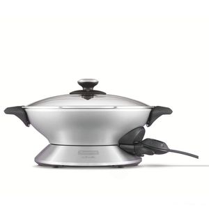 Panela Elétrica By Breville Wok Chef Em Alumínio Fundido Com Tampa De Vidro 6 L 127 V 110v / 127v