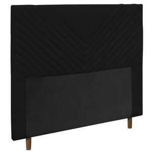 Cabeceira Cama Box Casal Queen Size Viena 160cm Suede Preto