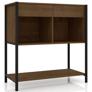 Cômoda Sapateira Multiuso Sevilha 02 Gavetas Preto