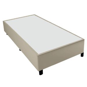 Base Cama Box Solteiro 88x188x38cm Bege Suede Veludo Prince Bege