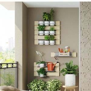 Jardim Vertical 3 Prateleiras 9 Cachepots Green Be Mobiliário Natural
