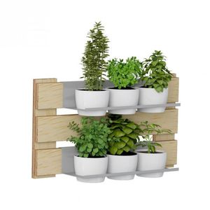 Jardim Vertical 2 Prateleiras 6 Cachepots Green Be Mobiliário Natural