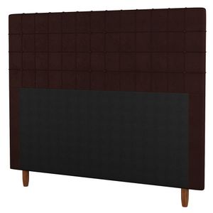 Cabeceira Cama Box Casal King Size 195Cm Linho Marrom