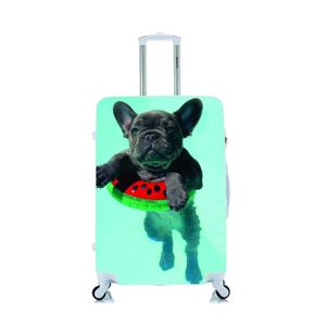 Capa Protetora Para Mala Viagem G Bulldog Frances Piscina