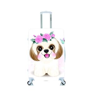 Capa Protetora Para Mala Viagem G Shitzu Flores