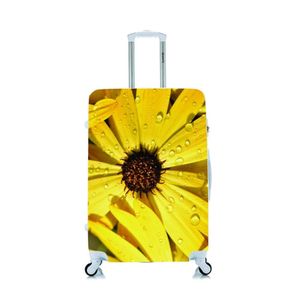 Capa Protetora Para Mala Viagem Pequena Flor Amarela