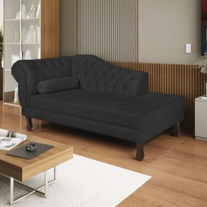 Diva Recamier Dora 185cm Lado Direito Corano Preto