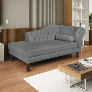 Diva Recamier Dora 185cm Lado Esquerdo Corano Cinza