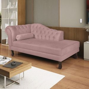 Diva Recamier Dora 185cm Lado Direito Linho Rose