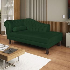 Diva Recamier Dora 130cm Lado Direito Suede Verde