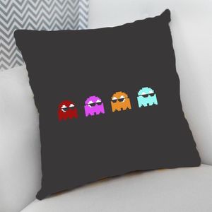 Almofada Decorativa Cheia C/ Zíper Geek Games Nerd Pacman